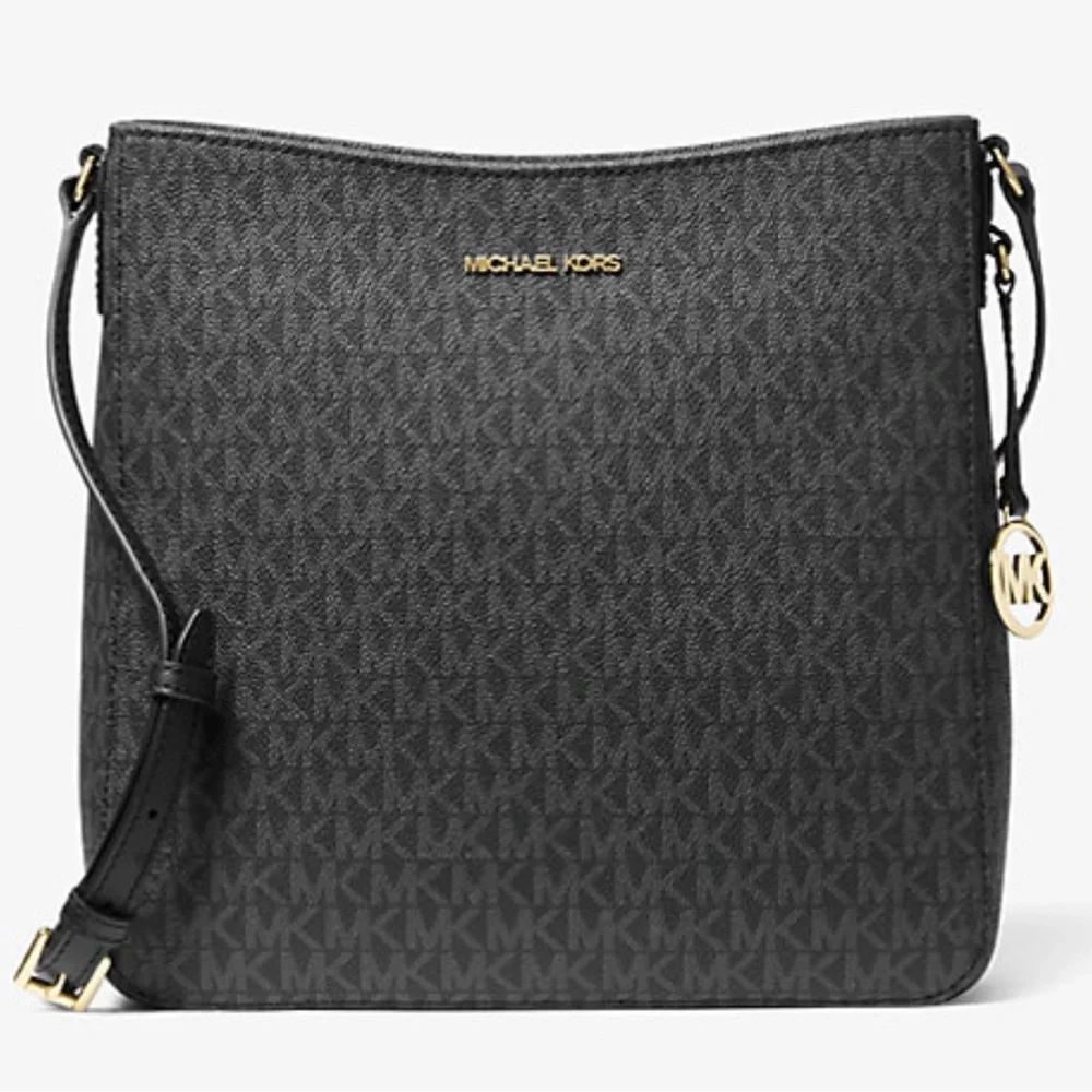 Michael Kors Charcoal Monogram Shoulder Bag - Picture 1 of 10